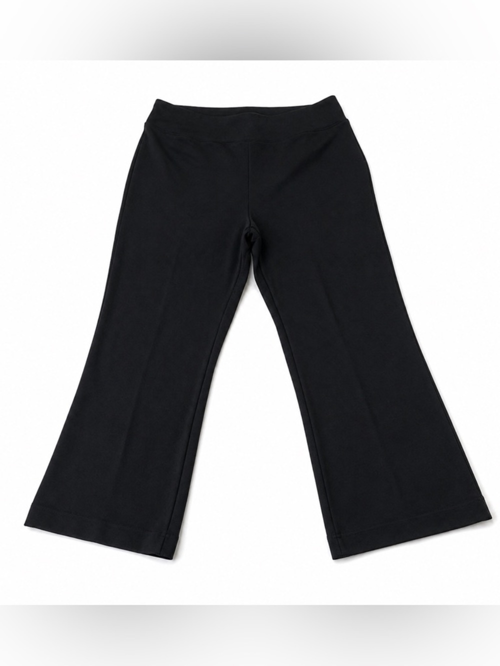 Talbots Montauk Pant Sz 16 Black Pull On Ankle 25” Inseam